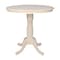 International Concepts Round 36 in Round Top Pedestal Table, 34.9 inH, Unfinished, 36 W, 36 L, 35.1 in H, Wood, Unfinished K-36RT-6B - alternate 1